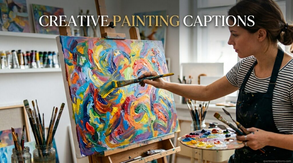 Creative Painting Captions