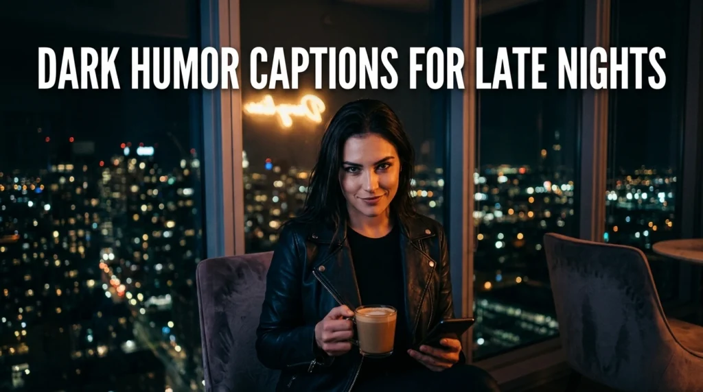 Dark Humor Captions For Late Nights