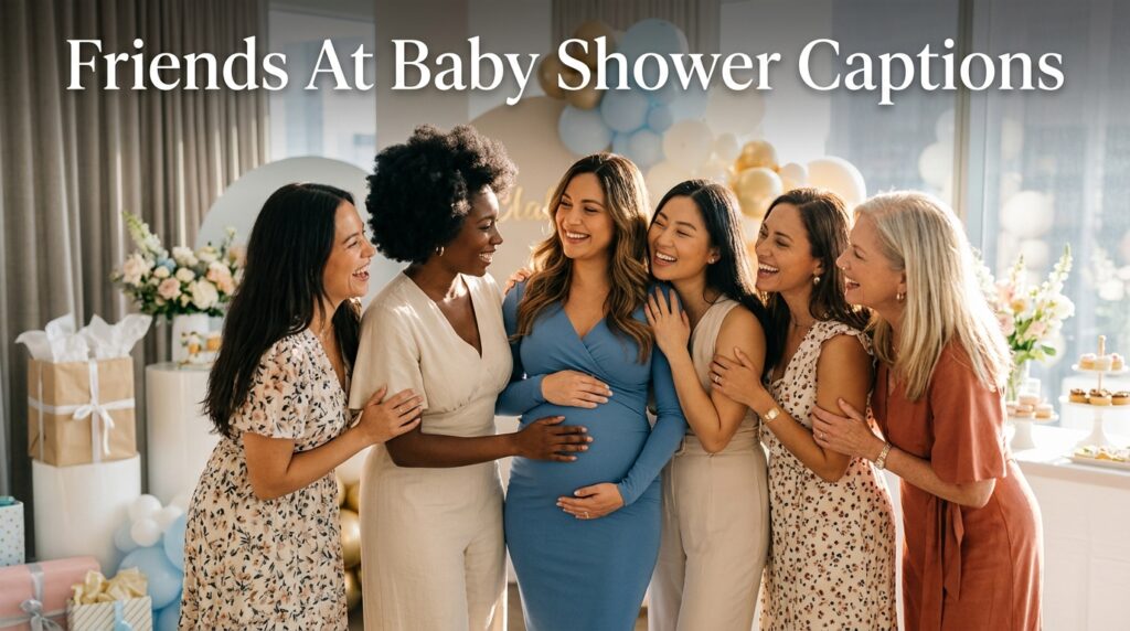 Friends At Baby Shower Captions