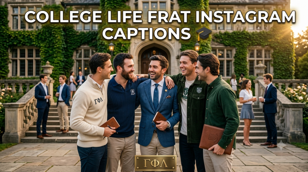College Life Frat Instagram Captions 🎓
