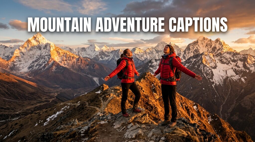 Mountain Adventure Captions