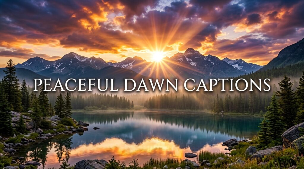 Peaceful Dawn Captions
