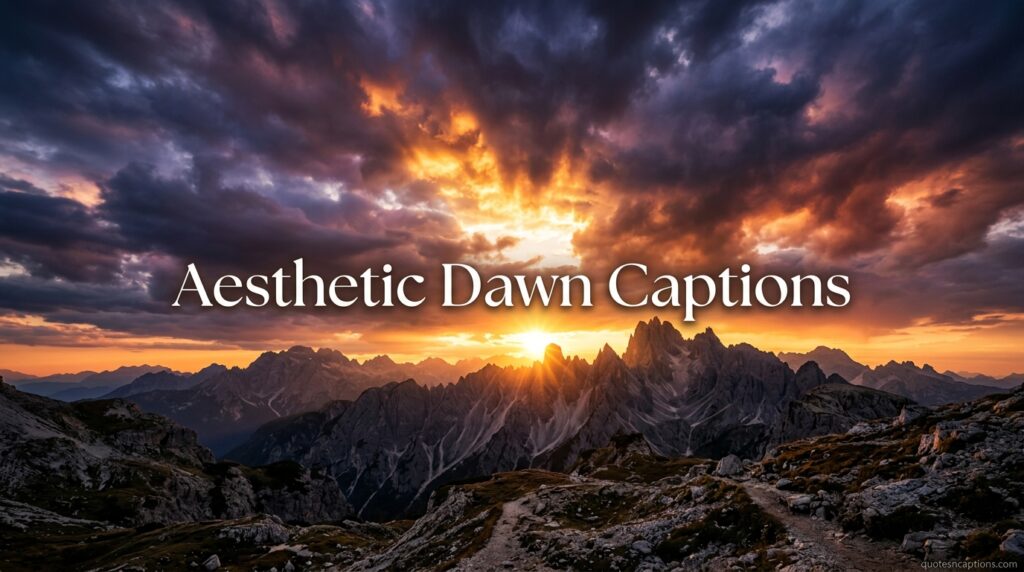 Aesthetic Dawn Captions