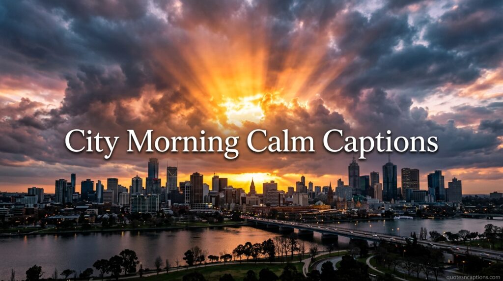 City Morning Calm Captions