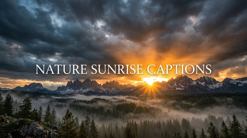Nature Sunrise Captions