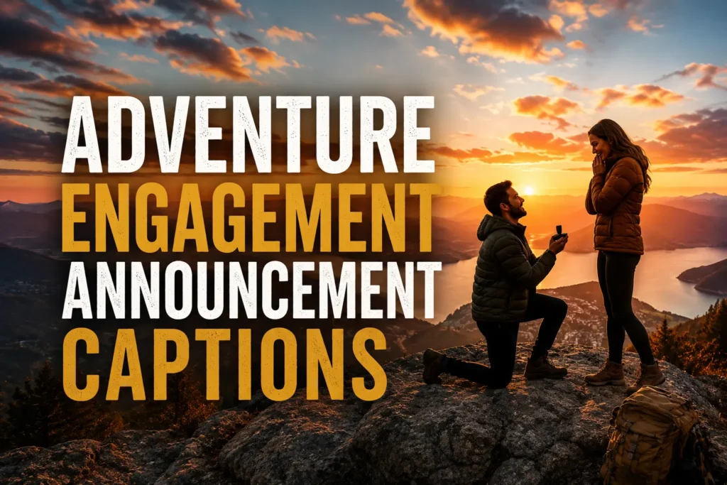 Adventure Engagement Announcement Captions