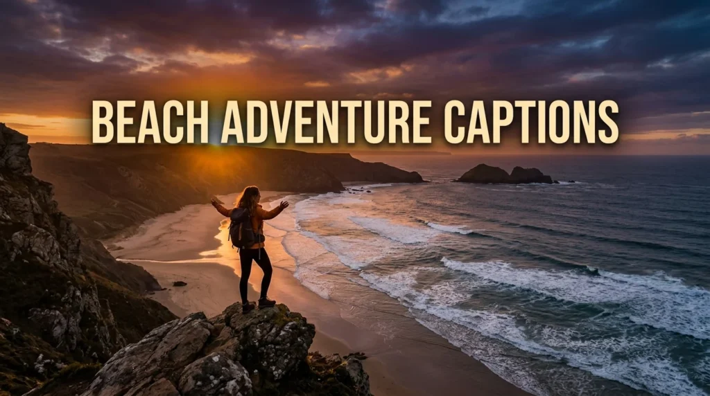 Beach Adventure Captions