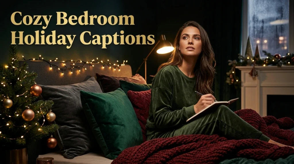Cozy Bedroom Holiday Captions