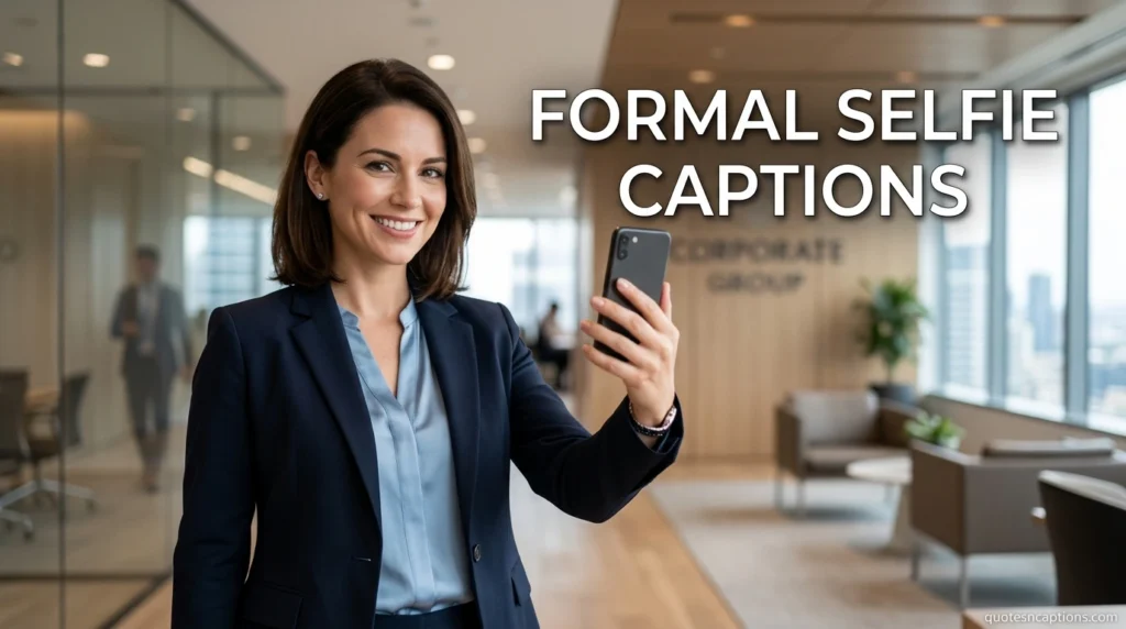 Formal Selfie Captions