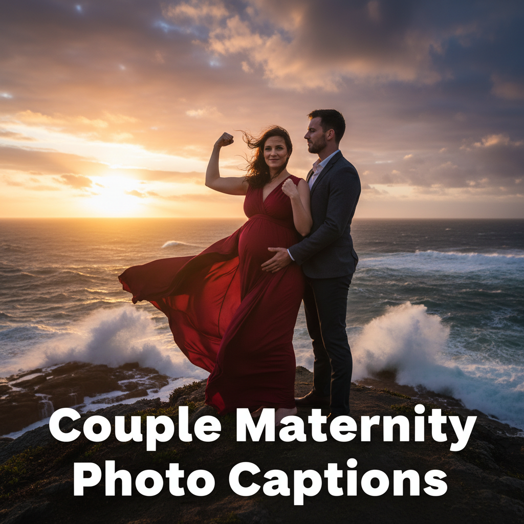 Couple Maternity Photo Captions