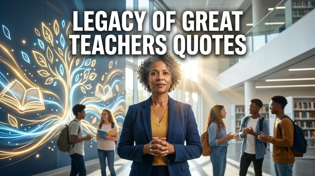 Legacy Of Great Teachers Quotes