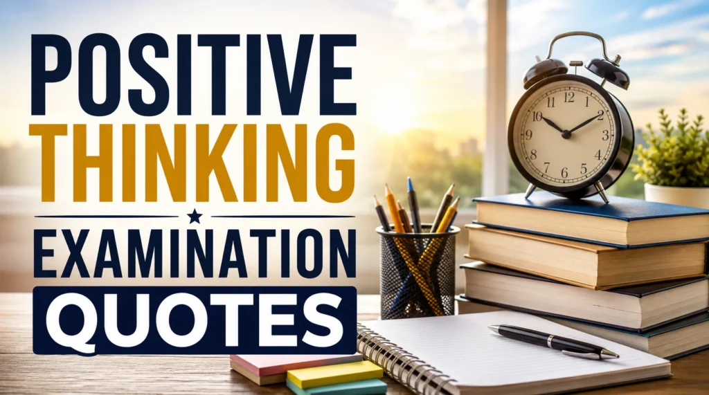 Positive Thinking Examination Quotes