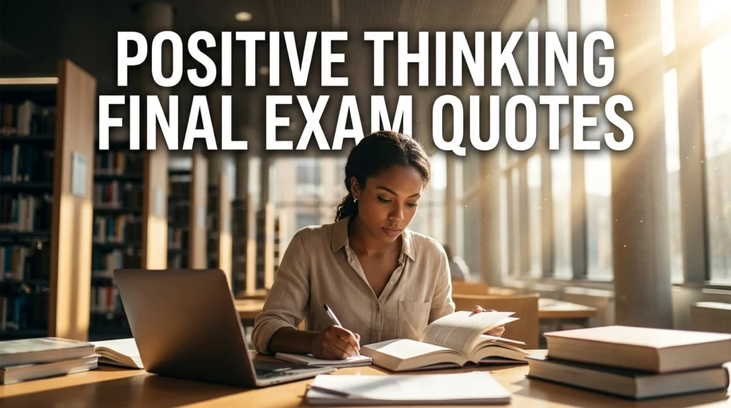 Positive Thinking Final Exam Quotes