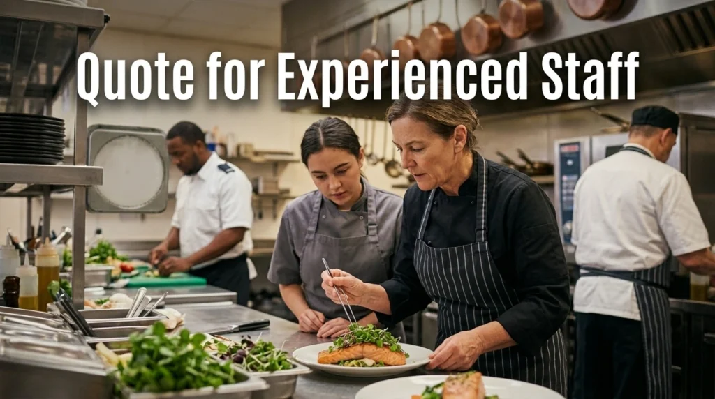 Quote For Experienced Staff