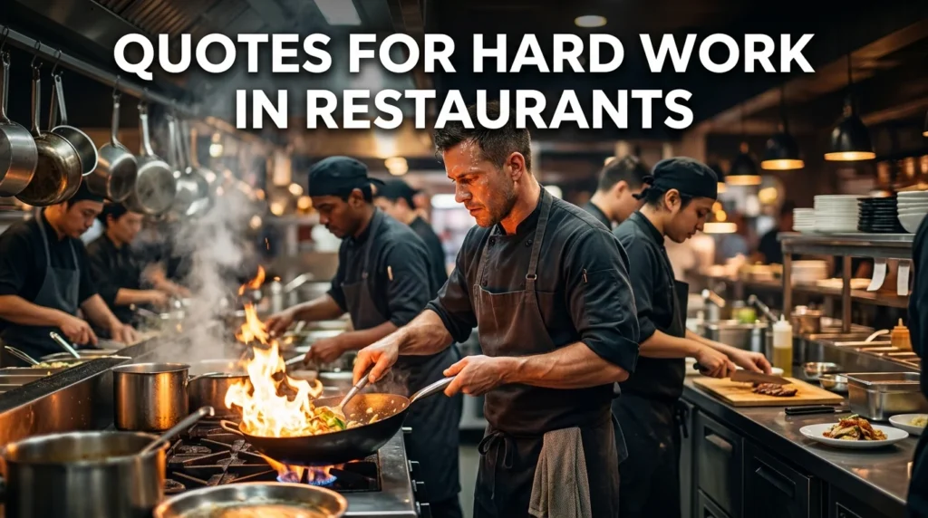 Quotes For Hard Work In Restaurants