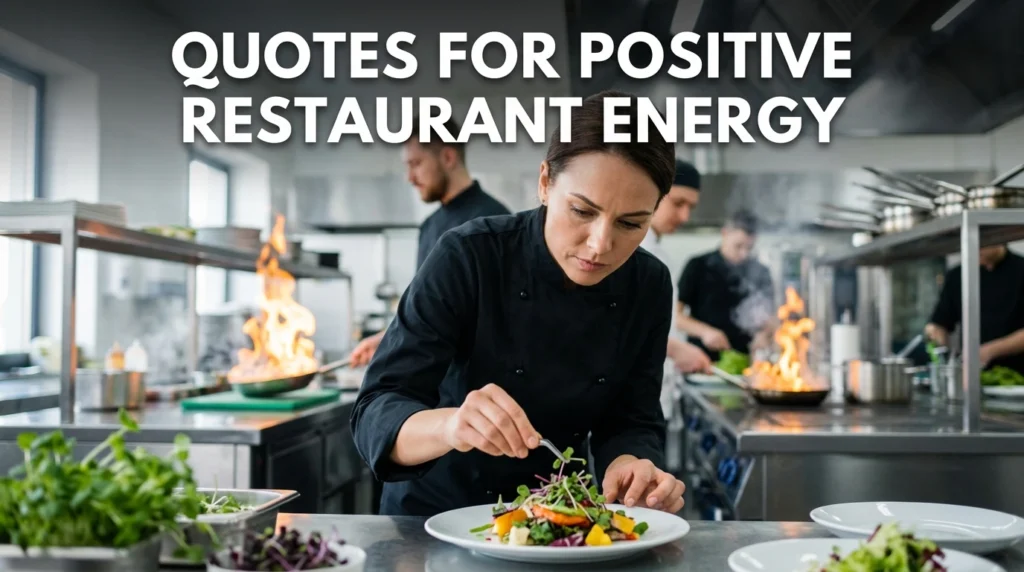 Quotes For Positive Restaurant Energy