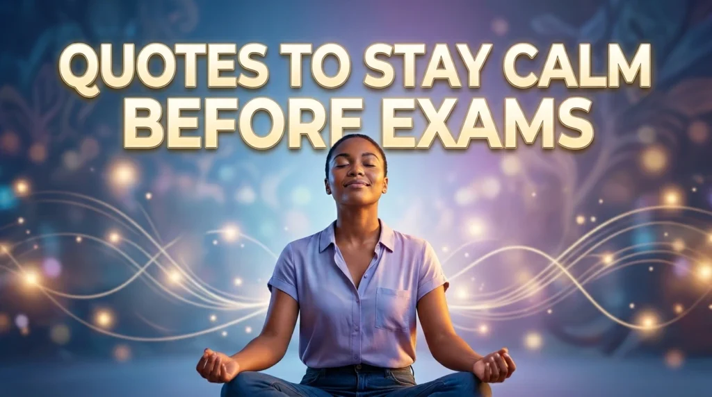 Quotes To Stay Calm Before Exams