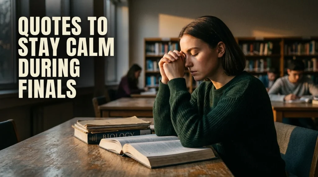 Quotes To Stay Calm During Finals