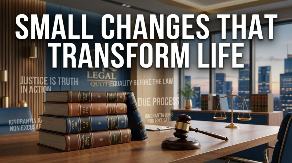 Small Changes That Transform Life
