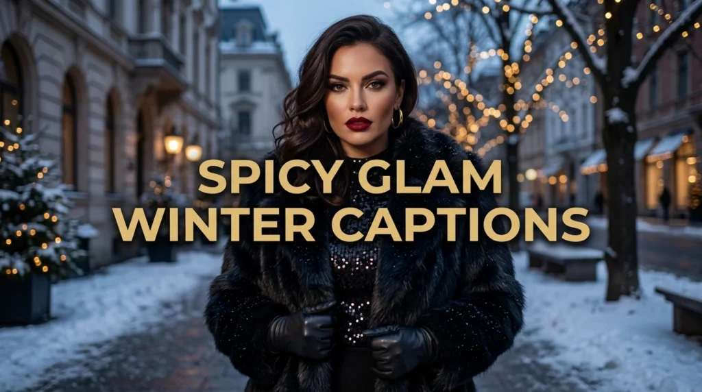 Spicy Glam Winter Captions