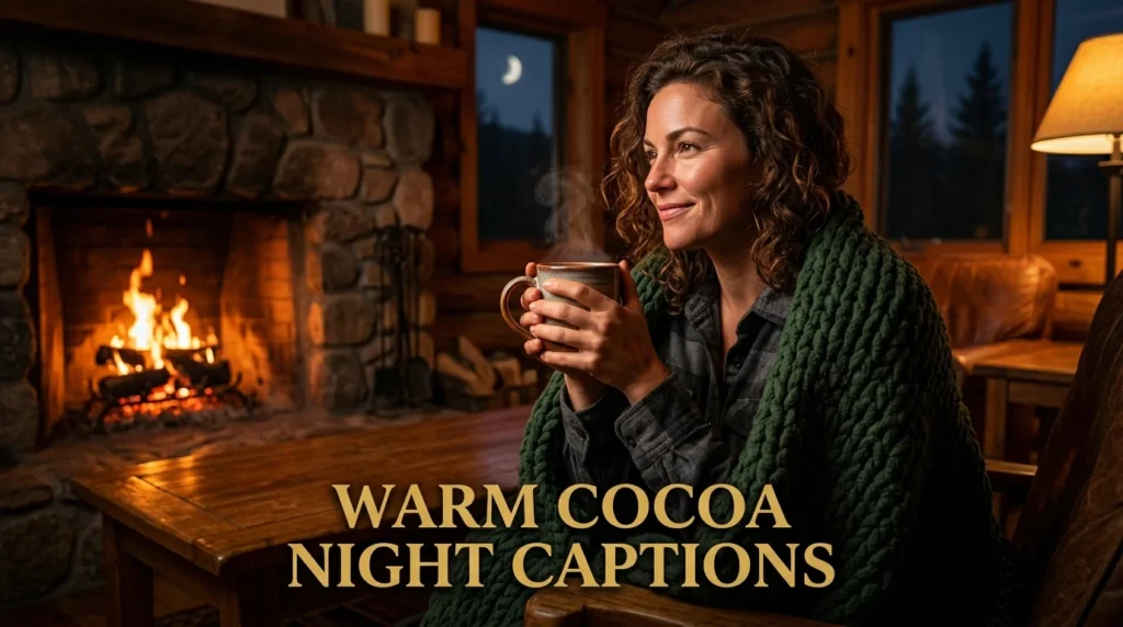 Warm Cocoa Night Captions