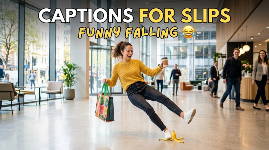 Captions For Slips Funny Falling😂