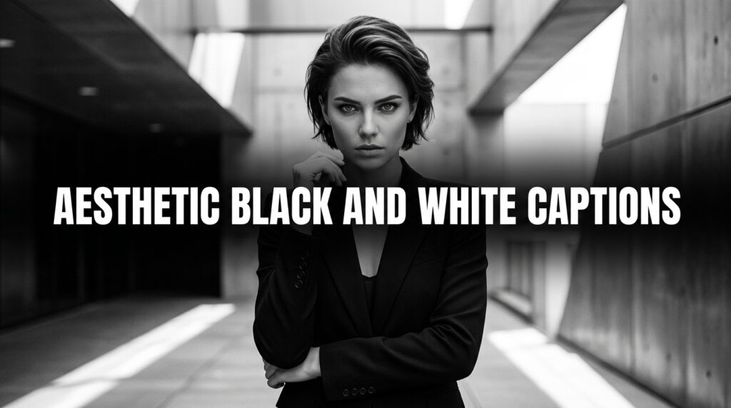 Aesthetic Black And White Captions