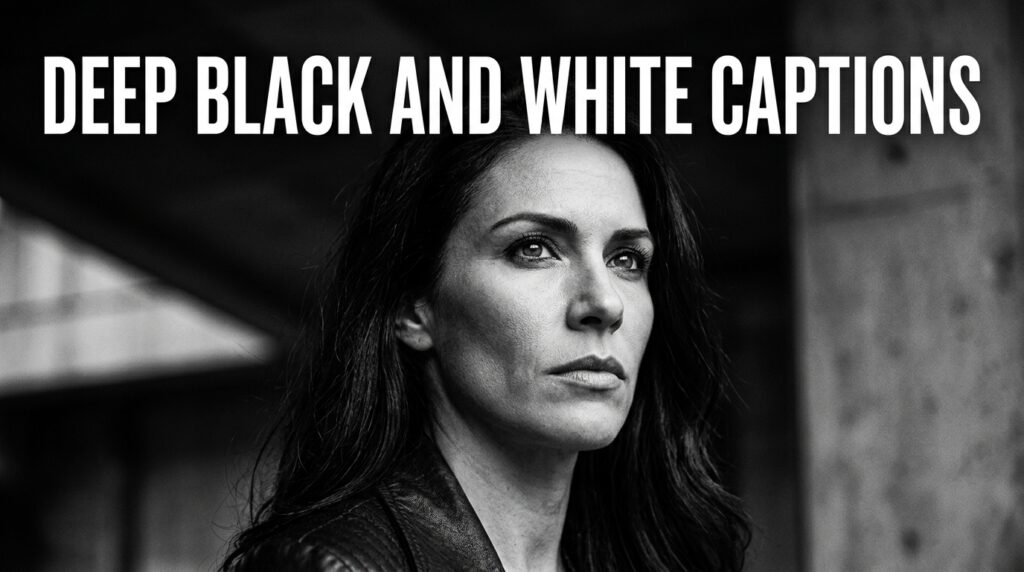 Deep Black And White Captions