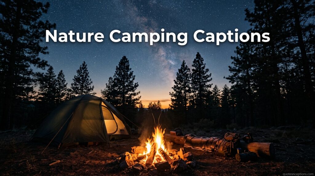 Nature Camping Captions