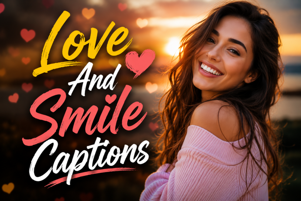 Love And Smile Captions
