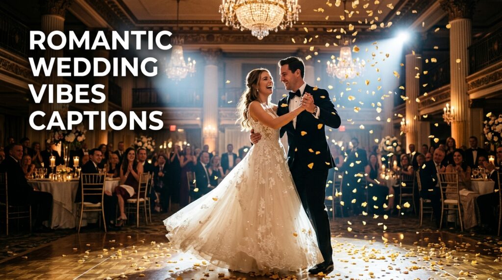 Romantic Wedding Vibes Captions