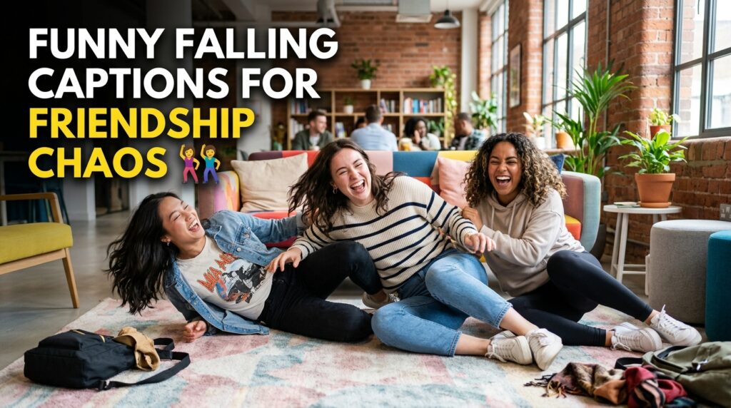 Funny Falling Captions For Friendship Chaos 👯♂️
