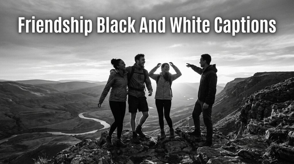 Friendship Black And White Captions