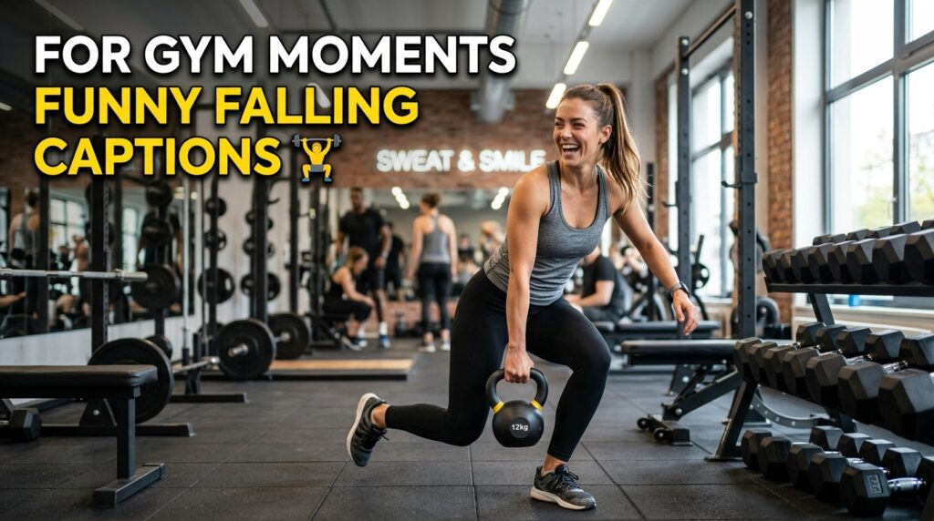 For Gym Moments Funny Falling Captions 🏋️