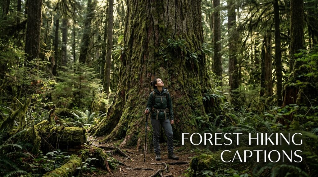 Forest Hiking Captions