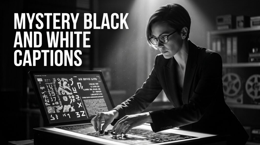 Mystery Black And White Captions