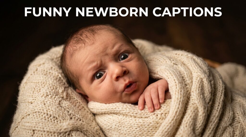 Funny Newborn Captions