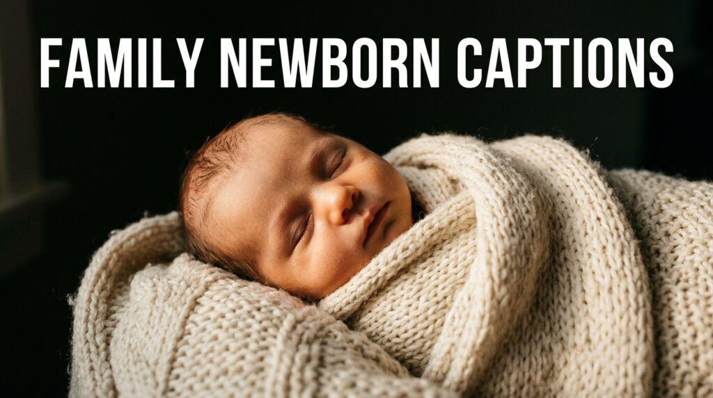 Family Newborn Captions