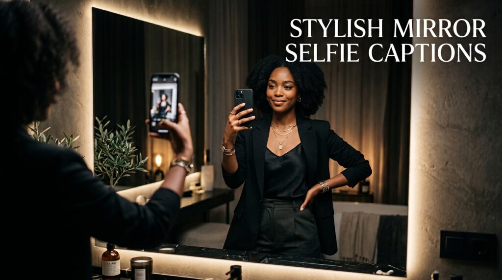Stylish Mirror Selfie Captions