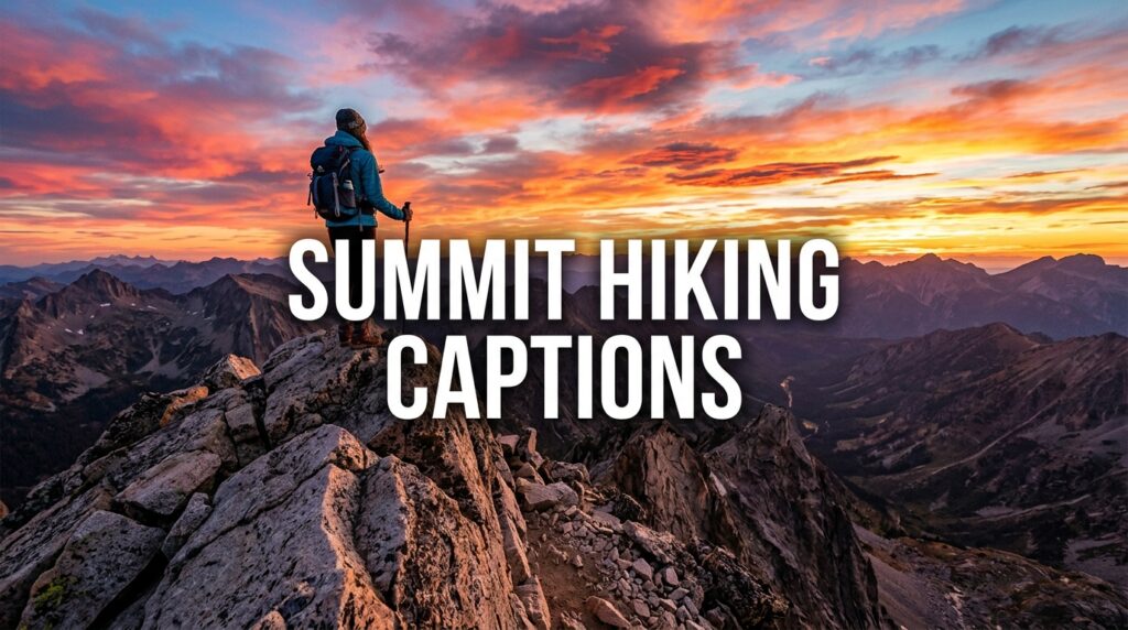 Summit Hiking Captions