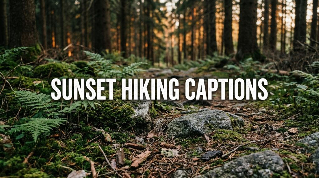 Sunset Hiking Captions