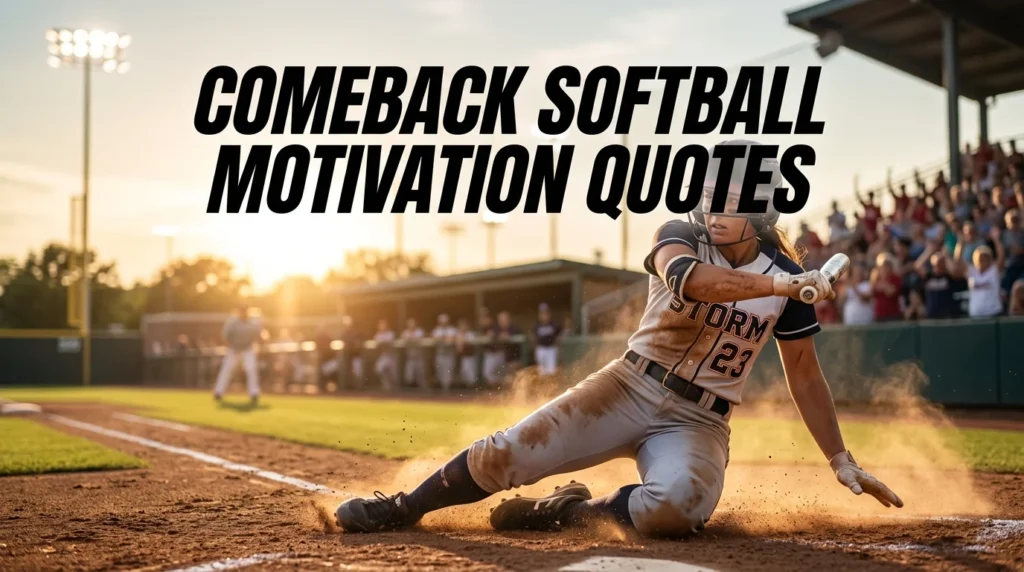 Comeback Softball Motivation Quotes
