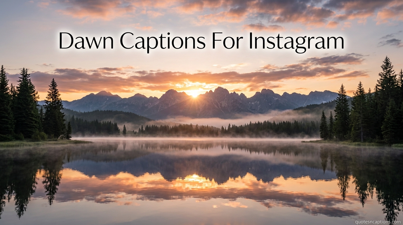 Dawn Captions For Instagram