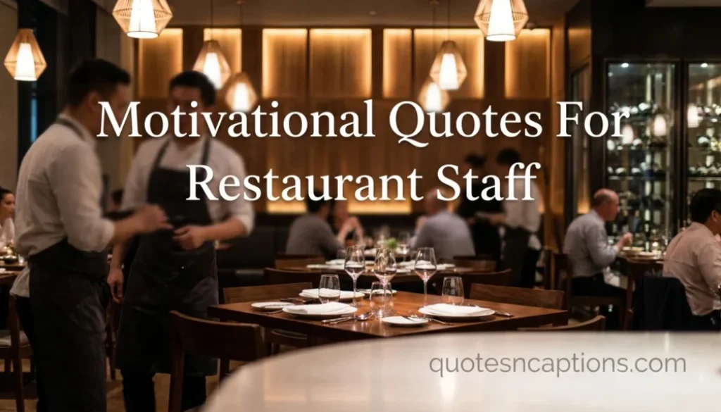 Motivational Quotes For Restaurant Staff