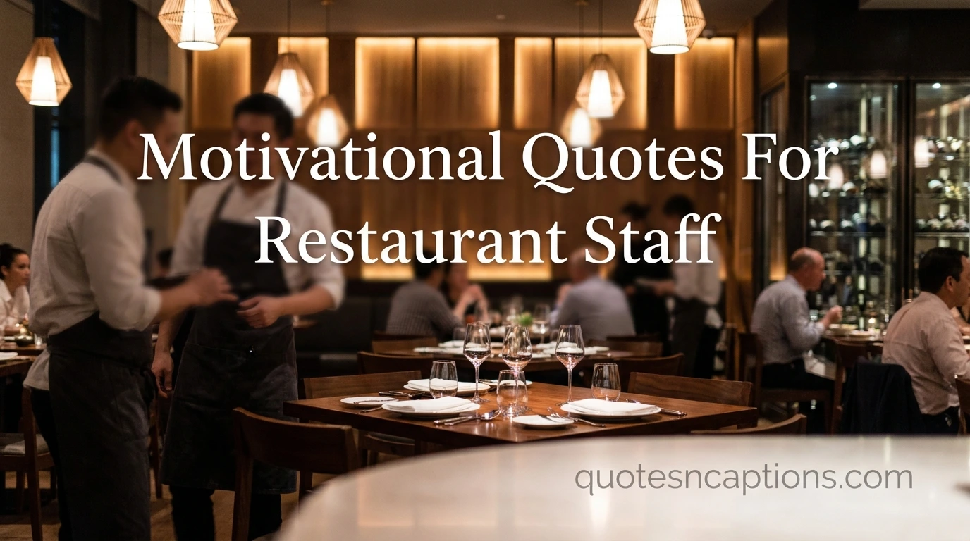 Motivational Quotes For Restaurant Staff
