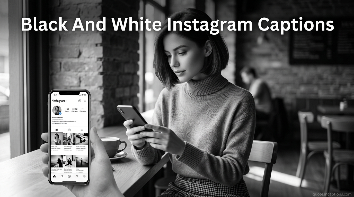 Black And White Instagram Captions