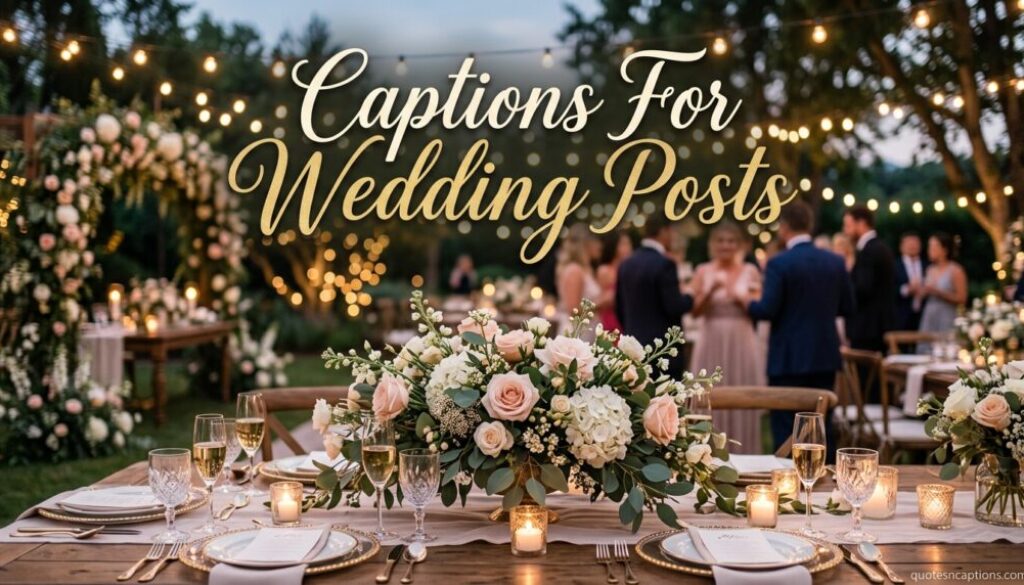 Captions For Wedding Posts