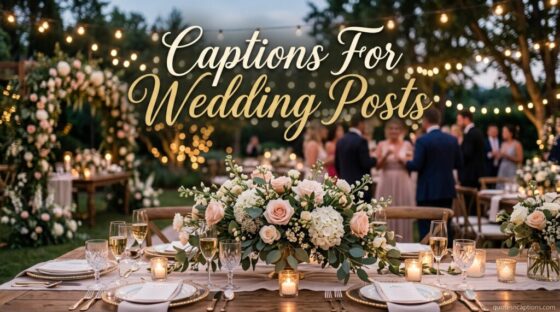 Captions For Wedding Posts
