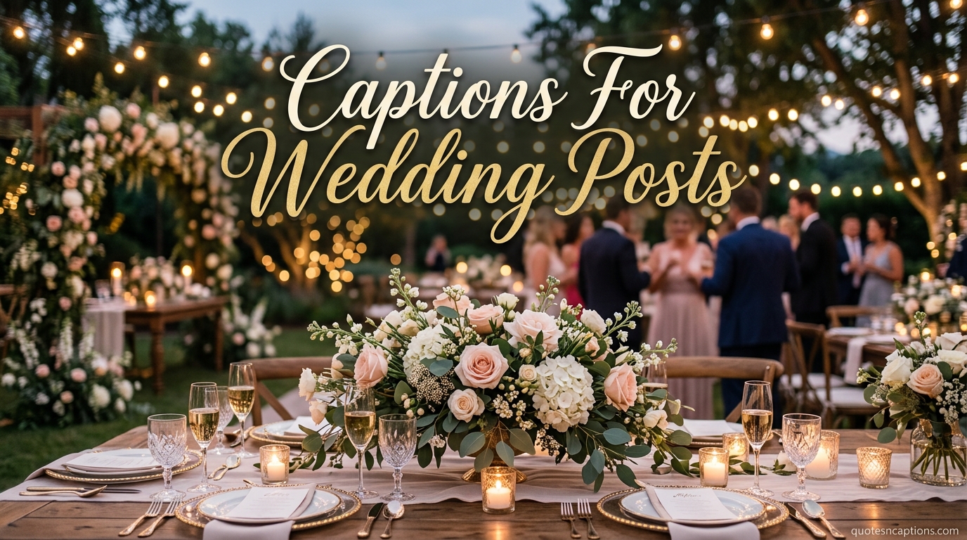 Captions For Wedding Posts