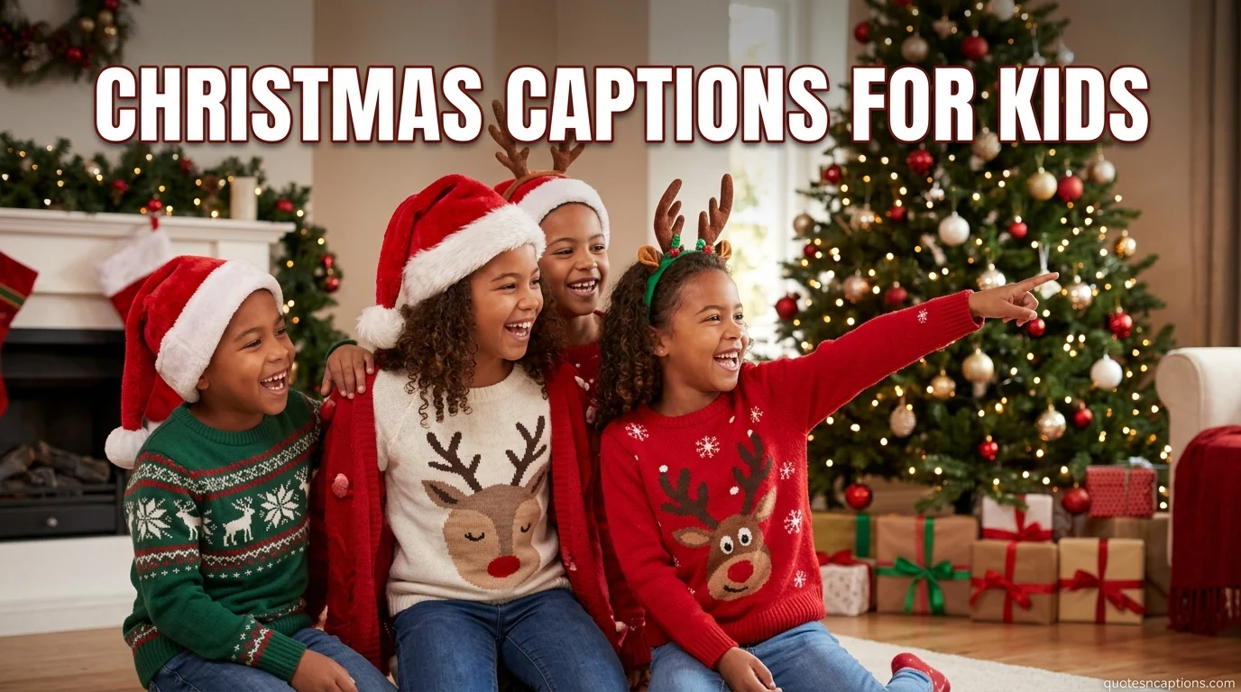 Christmas Captions For Kids
